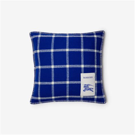 Check Wool Cushion in Knight 